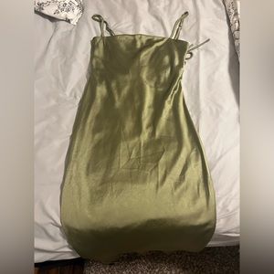 Satin Green Dress (size 12)